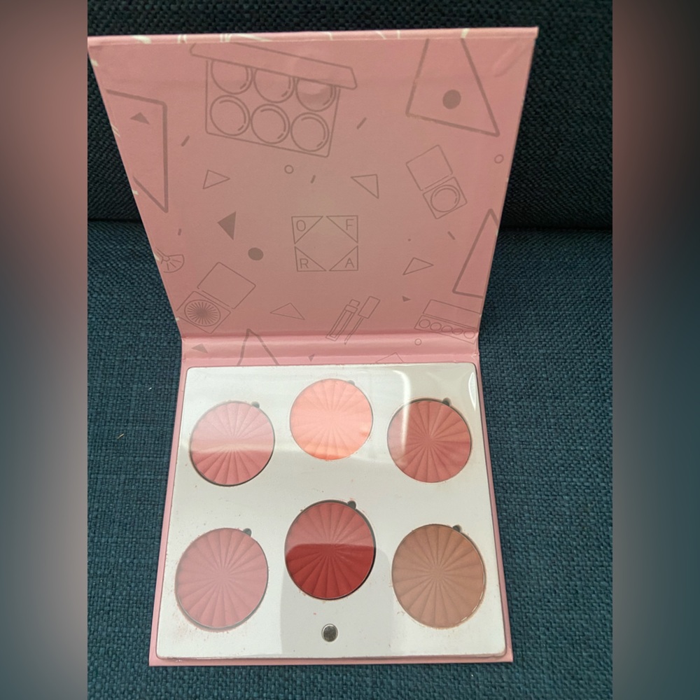 OFRA Mini Mix Face Palette Charm Your Cheeks- 6 Blushes Travel, Made in USA